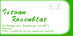 istvan rosenblat business card